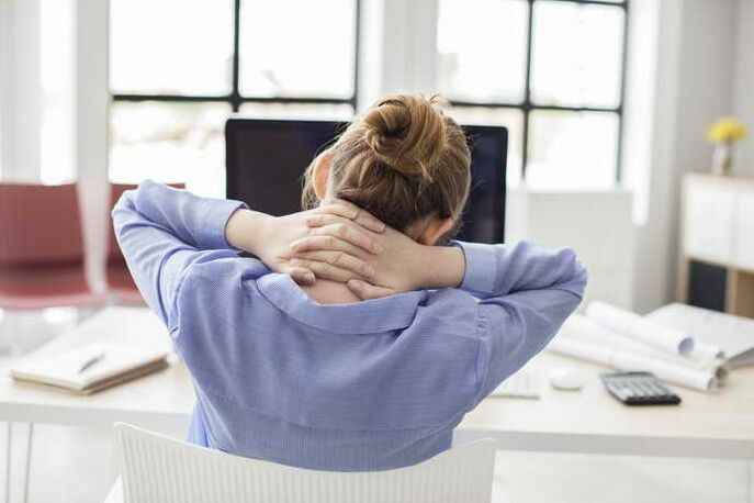 Thoracic osteochondosis during sedentary work